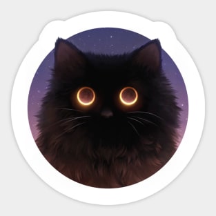 Eclipse Kitty Sticker